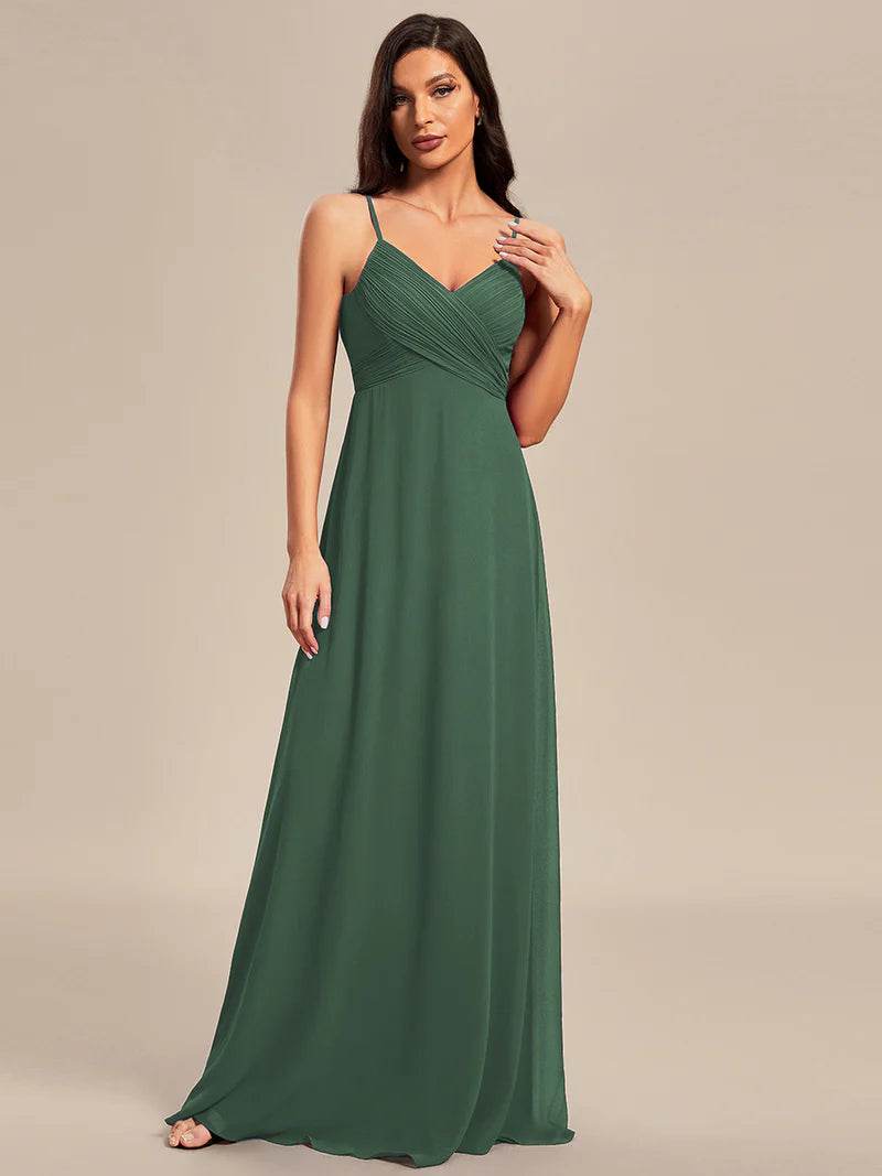 Sleeveless A-Line Evening Dress – Elegant Formal Gown for Special Occasions - Biamonde